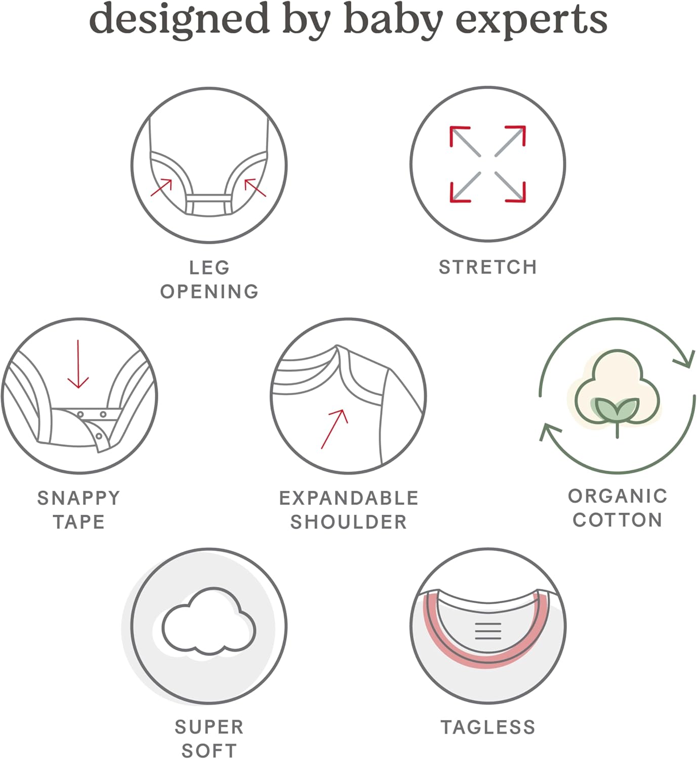 HUGGIES unisex-baby 6-pack Basic Bodysuit - Image 4