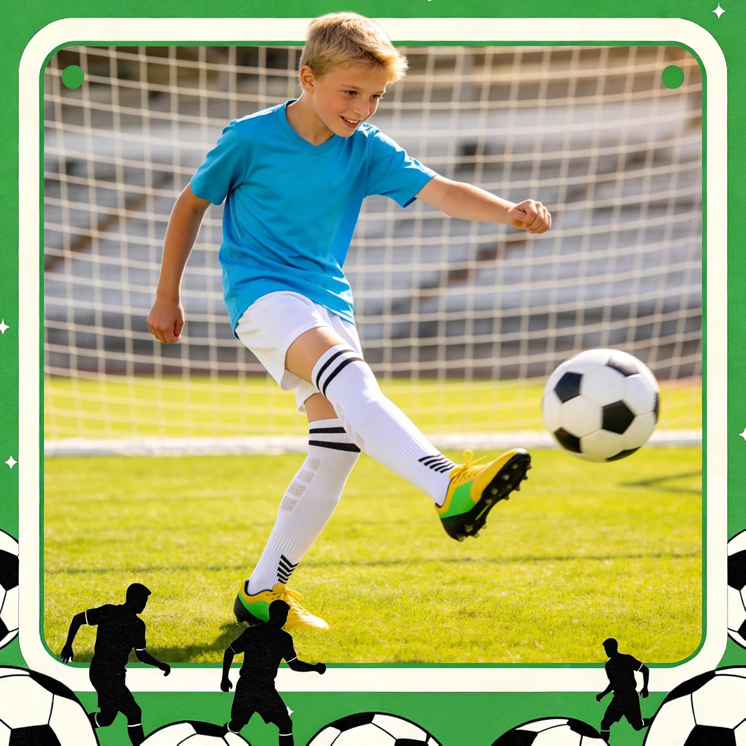 Jspupifip Childrens Football Socks Kids Breathable Soccer Socks Long Football Sports for Boys Girls Youth Junior Running