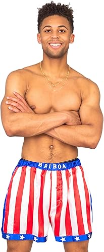 Miniatura 1 de Rocky Balboa Mens Apollo Movie Boxing American Flag Shorts