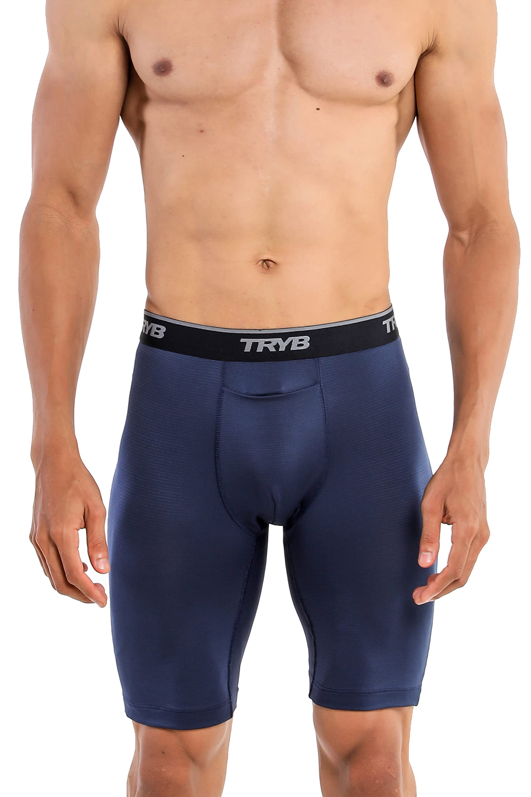 tryb Mens Sport Performance Stretch Underwear Quick Dry Moisture Wicking Athletic Active Kooltex Square Cut Boxer Trunk - Pack of 2-picture-28