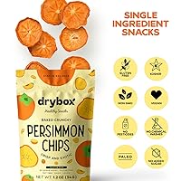 Vista 3 de Drybox Snacks de frutas secas de caqui en rodajas sin azúcar añadido, frutas exóticas sin OMG Sin pelar, con la cáscara Bocadillo keto y paleo