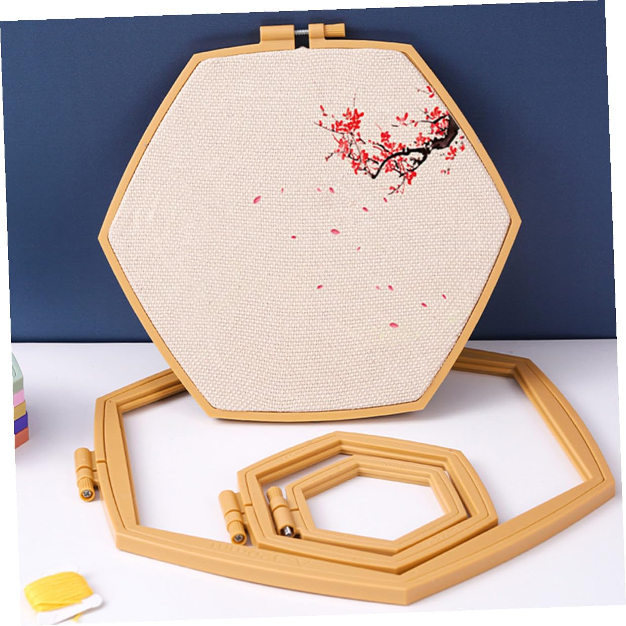 Homoyoyo 4 Aros para Bordar Ajustables de Abs Reutilizables Superficie Lisa, Diseño Simple y Creativo para Bordado y Acolchado Manualidades