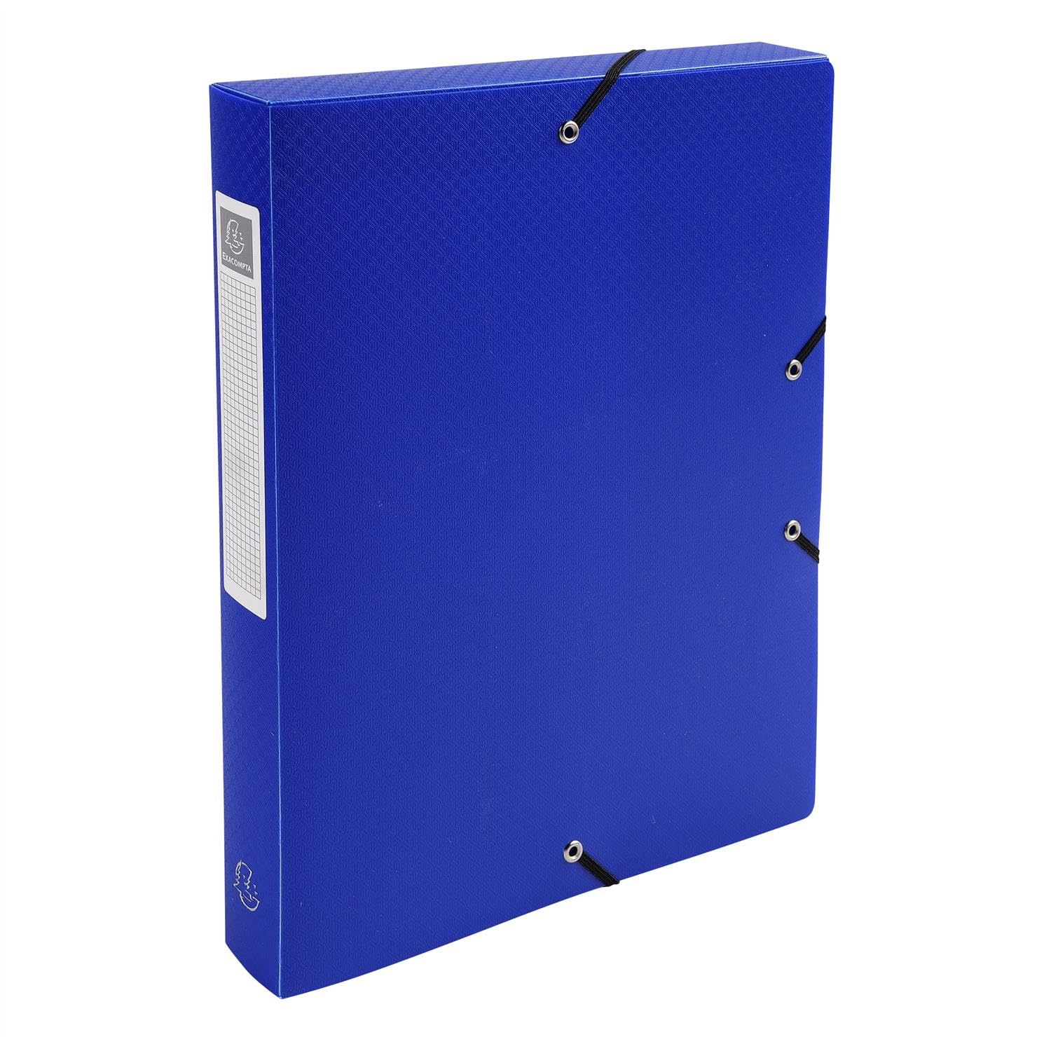 EXACOMPTA Lot de 8 Boites de Classement Exabox Dos 40mm PP 7/10e OPAK - A4 - Couleurs assorties