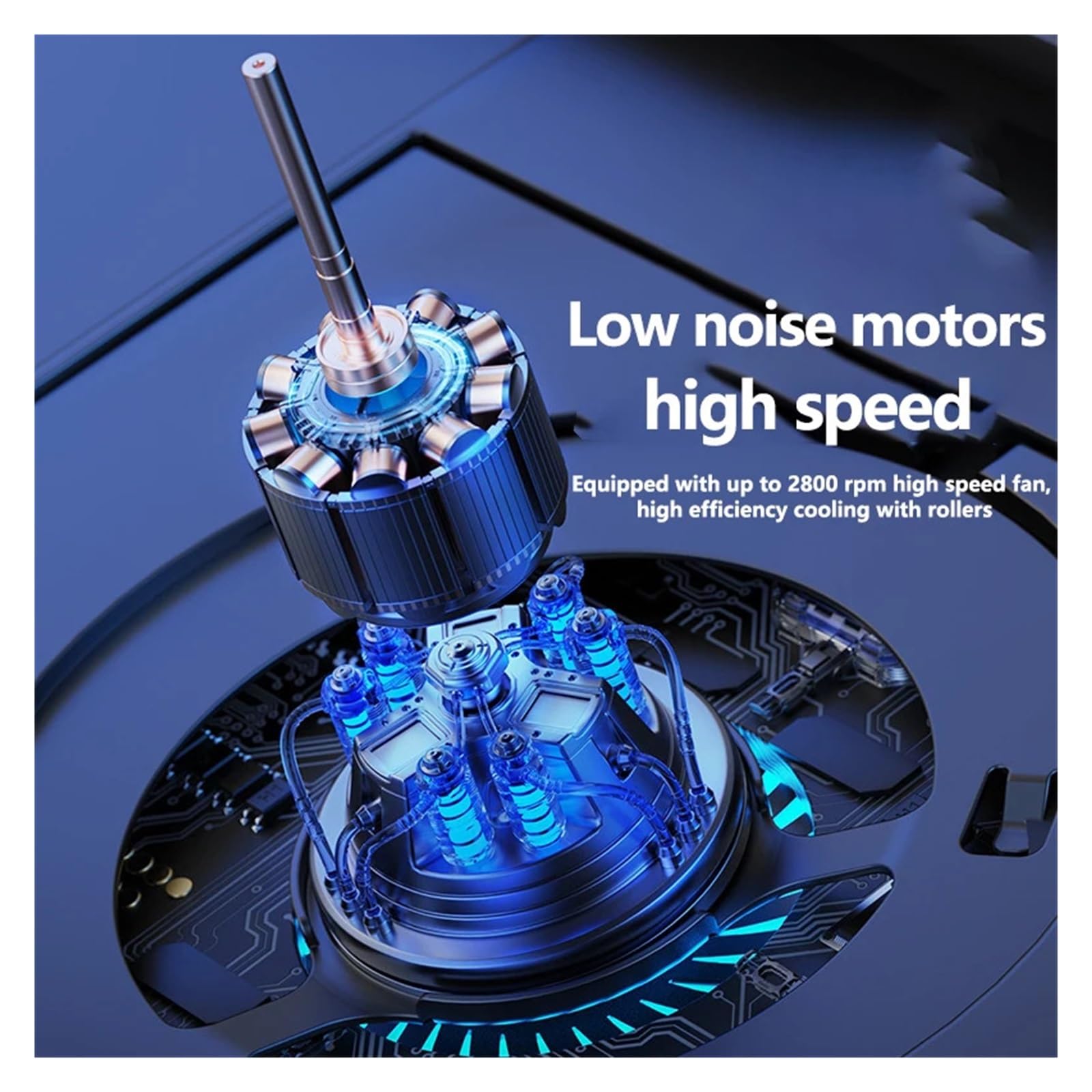Enfriador De Portátil For Juegos V12 con Potente Ventilador De Turbina De 5,5 Pulgadas, 15,6-21 Pulgadas, Velocidad Ajustable, Control Táctil, Pantalla LCD(RGB Lighting EU)