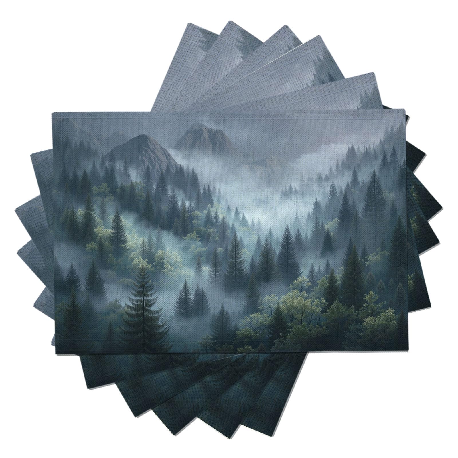 Sets de table en lin de qualité supérieure napperons design montagne pour table épurée