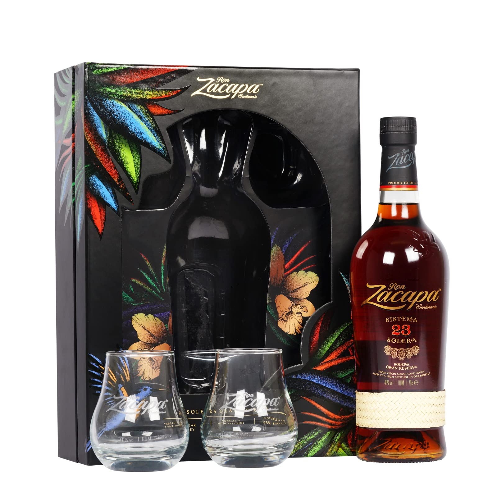 Ron Zacapa 23 & Luxardo マラスキーノセット2本 未使用 Ron Zacapa 23 Year Old - Sistema Solera Rum - 2 Glass Gift Pack