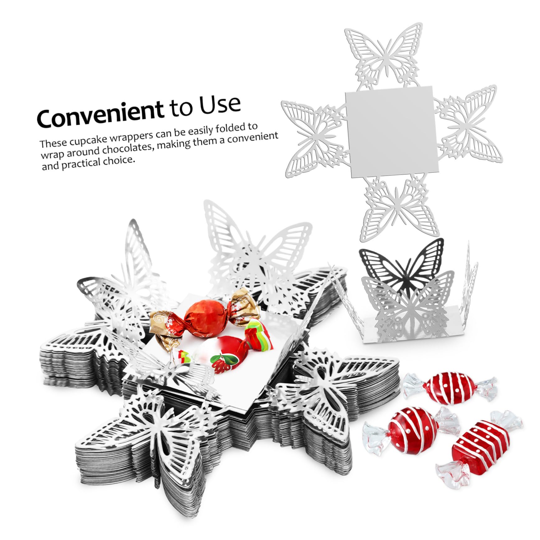 Alipis 4 Ensembles Doublures De Cupcakes Tasses De Bonbons Doublures De Truffes Mini-revêtements De Cupcakes Coupes De Bonbons Pour Le Papier 50 Pièces * 4