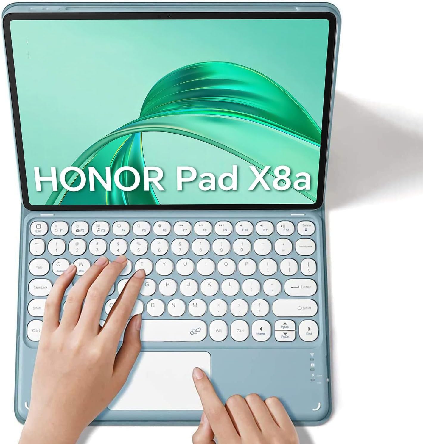 Keyboard Case for Honor Pad X8A 11 Inch 2024 Tablet, Detachable Wireless Bluetooth Touchpad Keyboard, Ultra-Thin Lightweight Stand Magnetic Case with Mouse,Purple