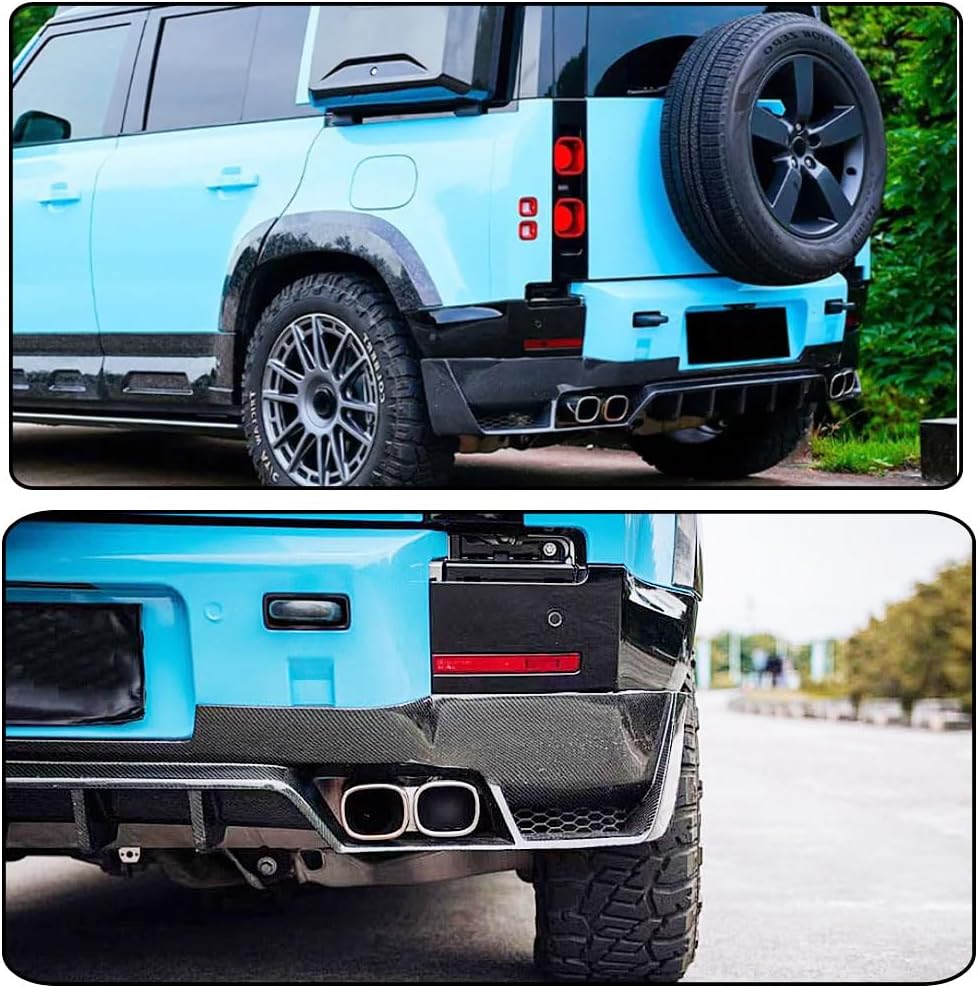 Carbon Fiber Rear Diffuser fits for Land Rover Defender L663 90 110 Sport Utility 4-Door2020-2023 Lower Bumper Lip Spoiler Body Kit Factory Outlet