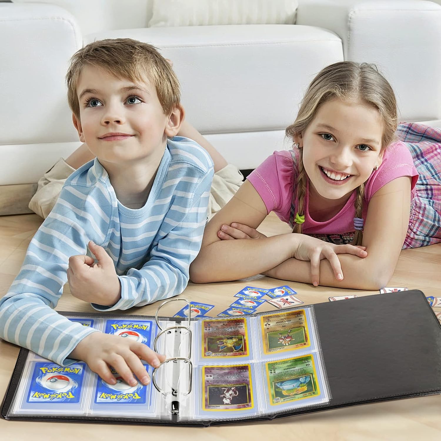JoyHood Álbum Con Cremallera Para Tarjetas Top Loader - Carpeta De 14 Páginas Dobles, Capacidad Para 252 Top Loaders, Ideal Para Cartas Coleccionables Y Deportivas (TCG, YGO, OPCG, Baloncesto, Fútbol)