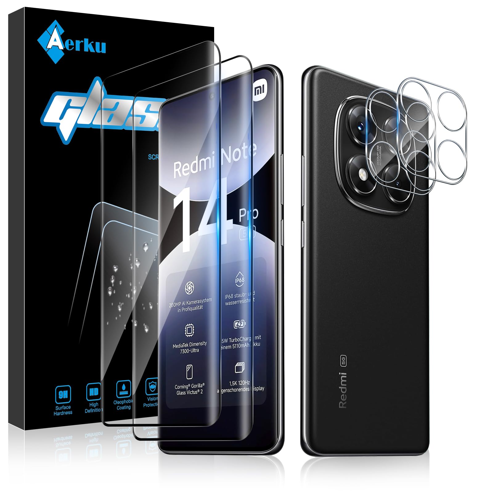 TMahhbid Protector De Pantalla De Hidrogel Para Xiaomi Redmi Note 14 Pro/Redmi Note 14 Pro Plus 6.67", Protector De Pantalla De TPU Flexible Irrompible De Alta Sensibilidad