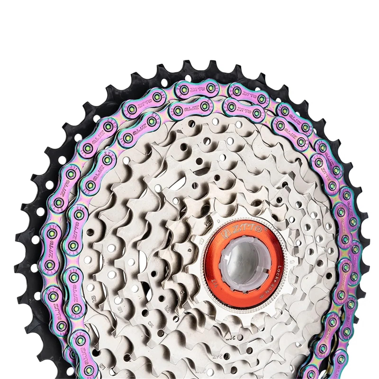 12-Gang-Fahrradketten 8 9 10 11 12-Gang-Mountainbike-Rennradkette mit 10S Missing Link Magic Quick Connect(11S SLR Colorful)