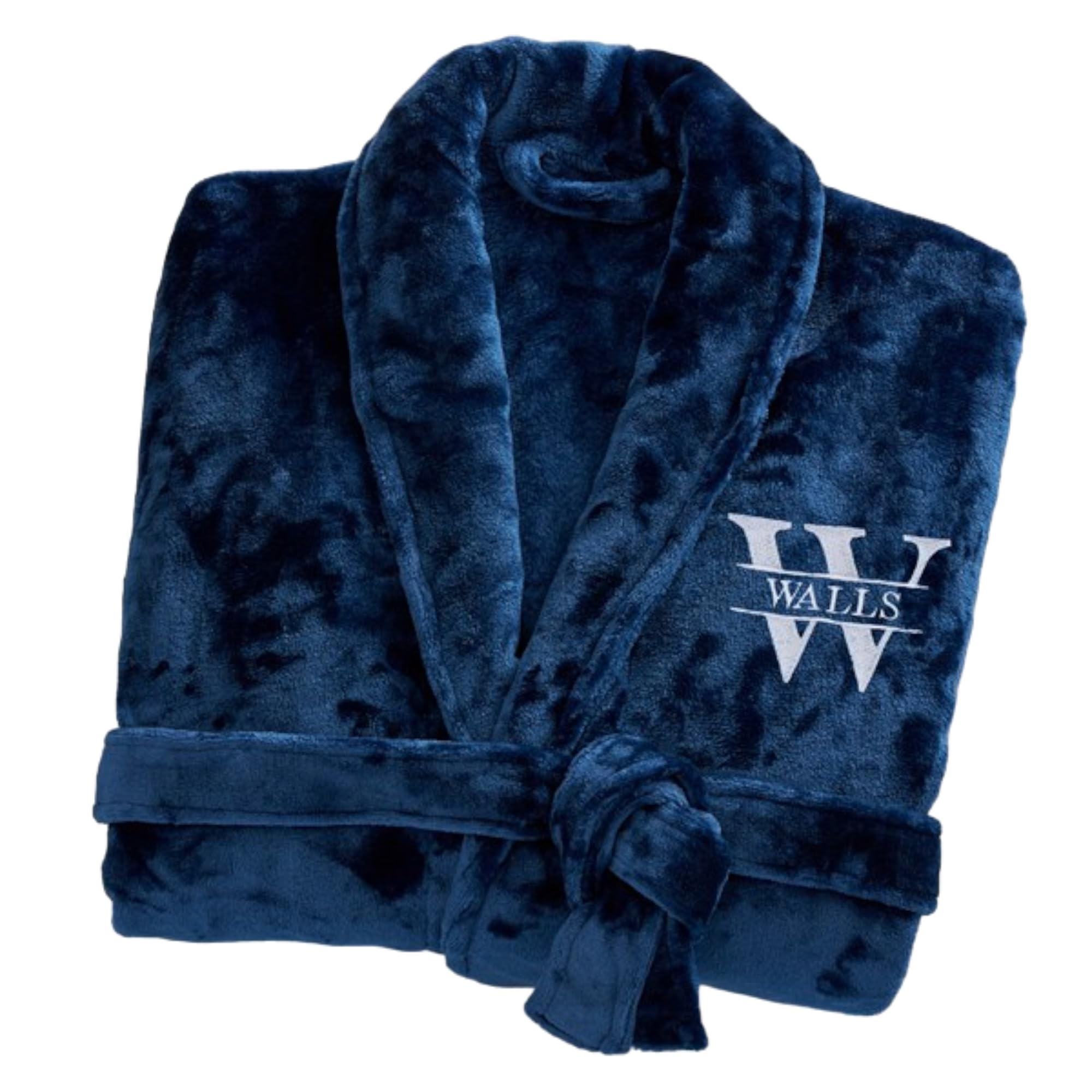 Personalization Universe Lavish Last Name Embroidered Fleece Robe