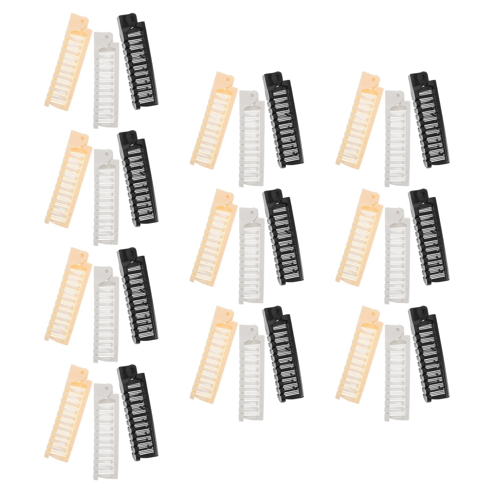 Outanaya Peigne Pliable Antistatique pour Femmes en Plastique, Double Usage Dents Fines, Design Élégant et Compact, pour Voyage et Événements, Pack de 30 Pièces