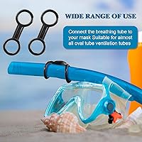 Vista 7 de Weewooday Clip de silicona para esnórquel de buceo para máscara de correa, kit de bloqueo de correa de buceo, soporte de tubo de correa de buceo