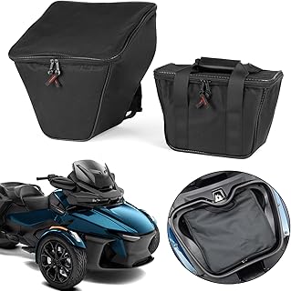 PSLER Front Storage Cargo Bag, Removable Front Trunk Luggage Bag with Built-in Insulated Leak Proof Cooler Bag for Spyder RT/RT-L/RT-S 2020-2024(Set of 2)