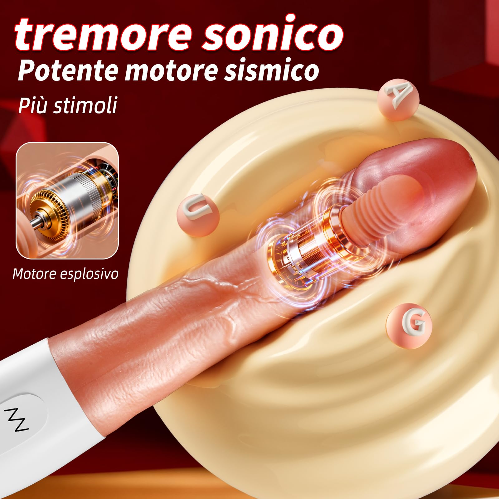 vibratoreper donna realistico dildo vibratore con 10 modalità di vibrazione. sexytoysys donna sessuale adatto alla stimolazione vaginale, anale, clitoridea, dei capezzoli e del pene