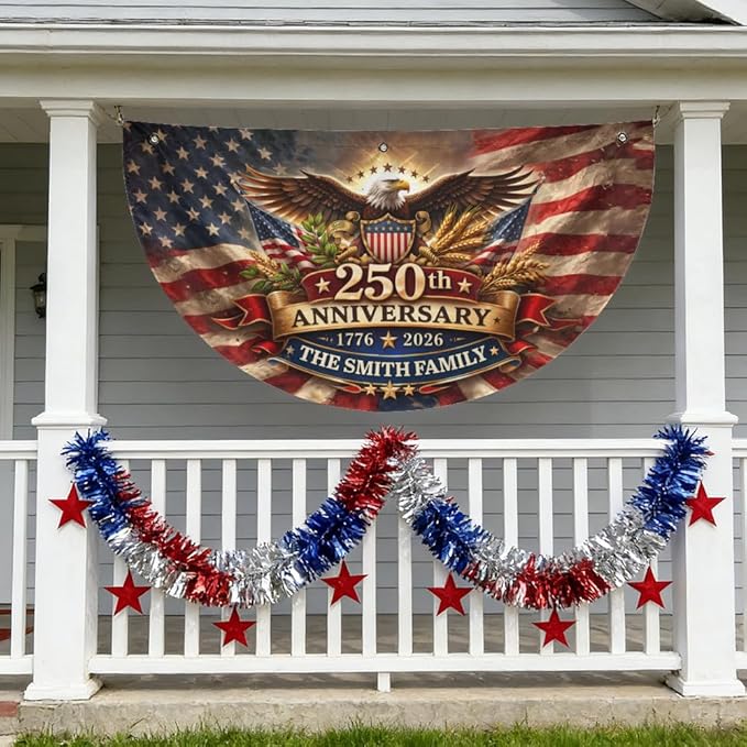 Bandera Banderín Personalizada 250 Aniversario USA 1776-2026 miniatura 4