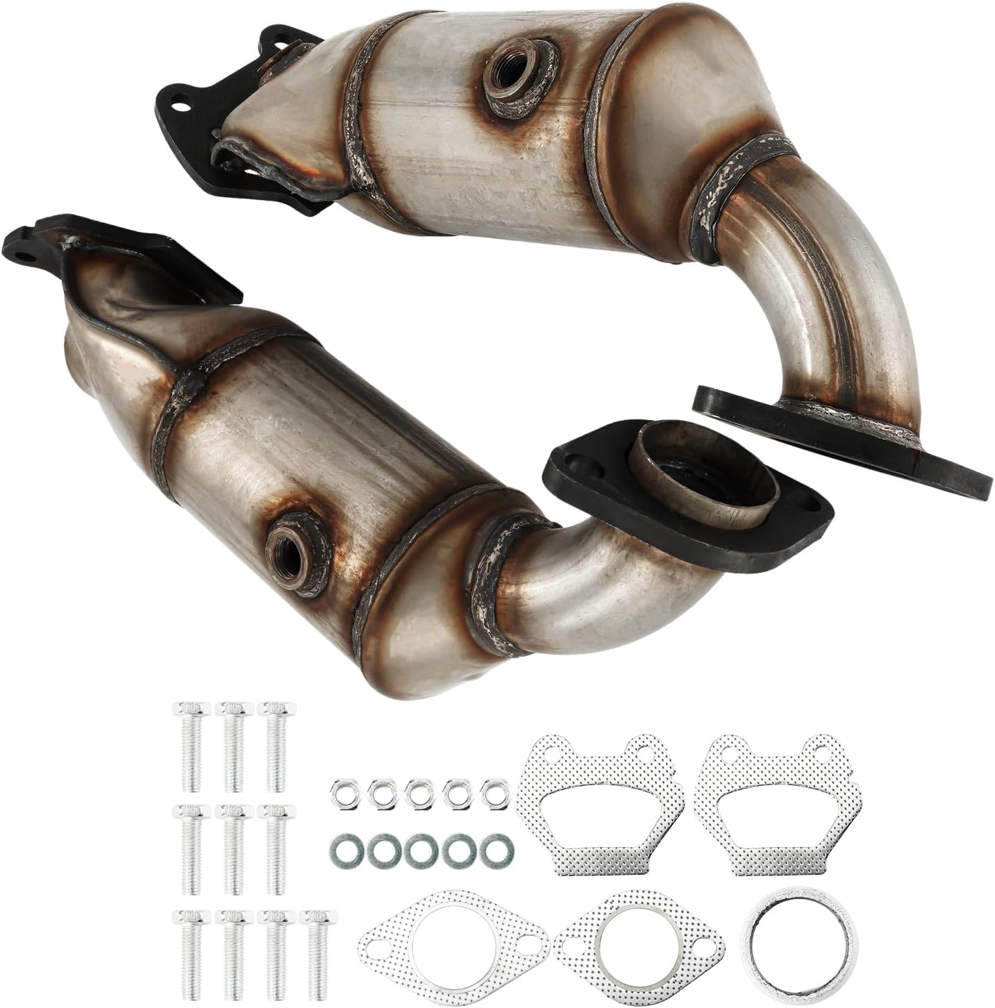 KAC High Flow Catalytic Converter w/Manifold Compatible with Grand Caravan 11-14/16-17,Town & Country 11-16,Journey 12-17,200 11-14 OEM 16779/16780, 2Pcs, EPA Compliant