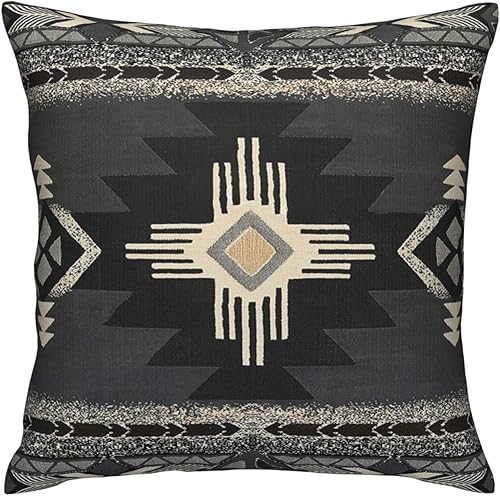 IVSYCOF Southwest Aztec - Fundas de almohada nativas americanas de 18 x 18 pulgadas, funda de cojín cuadrada decorativa para el hogar, sofá, sala de