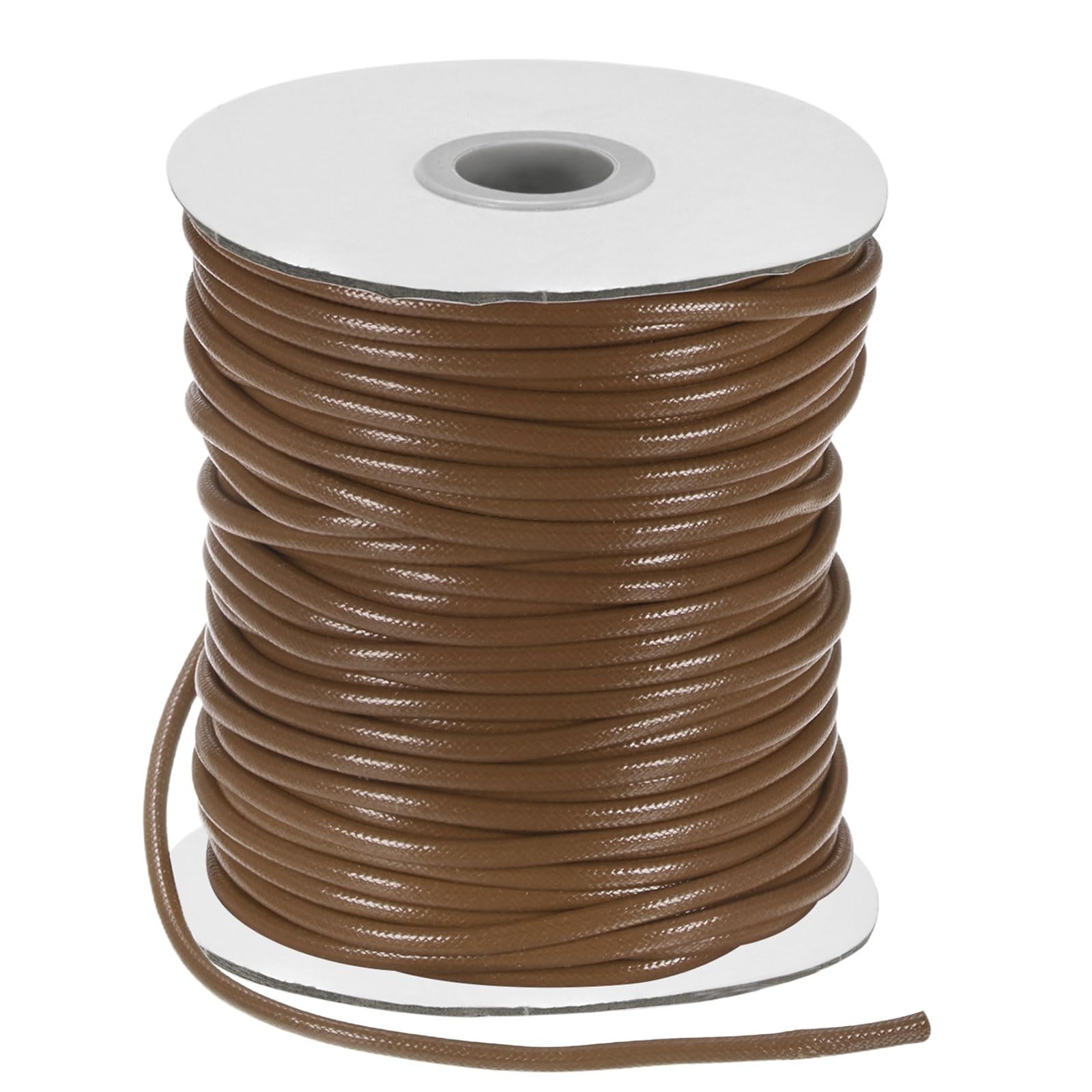 M METERXITY Waxed Polyester Cord, 44 Yards 3mm Waxed Beading String with Spool for Jewelry Making/DIY Handmade Crafts/Necklaces/Bracelets, String Macrame Bracelet Thread [Red Coffee]