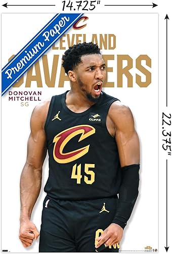 Miniatura 8 de Trends International NBA Cleveland Cavaliers - Póster de pared de la serie 23 de Donovan Mitchell