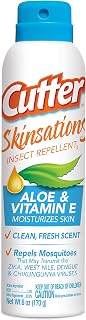 Cutter Skinsations Insect Repellent (6 Pack), Repels Mosquitos, Ticks, Gnats, Fleas, 7% DEET, 6 fl Ounce (Aerosol Spray)