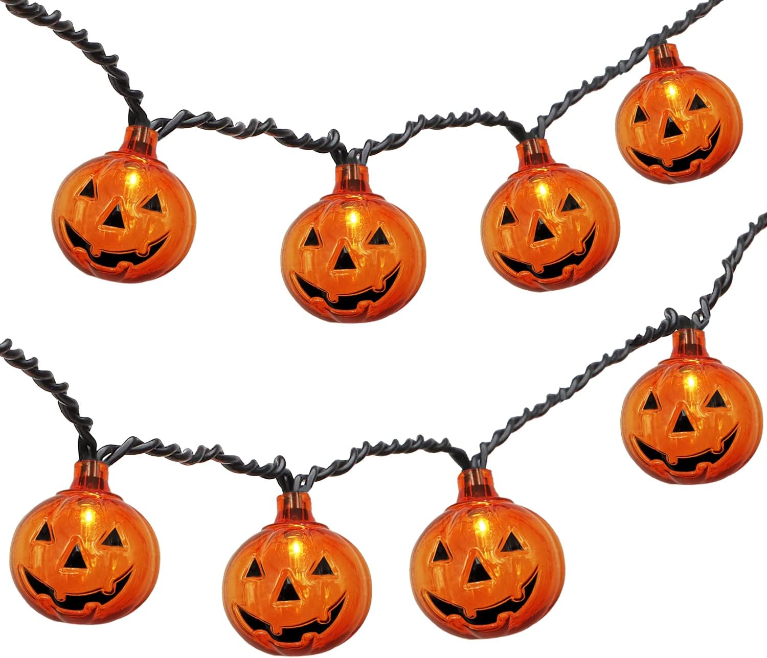 SUNSGNE Pumpkin Lights, 8.5Ft Pumpkin String Lights with