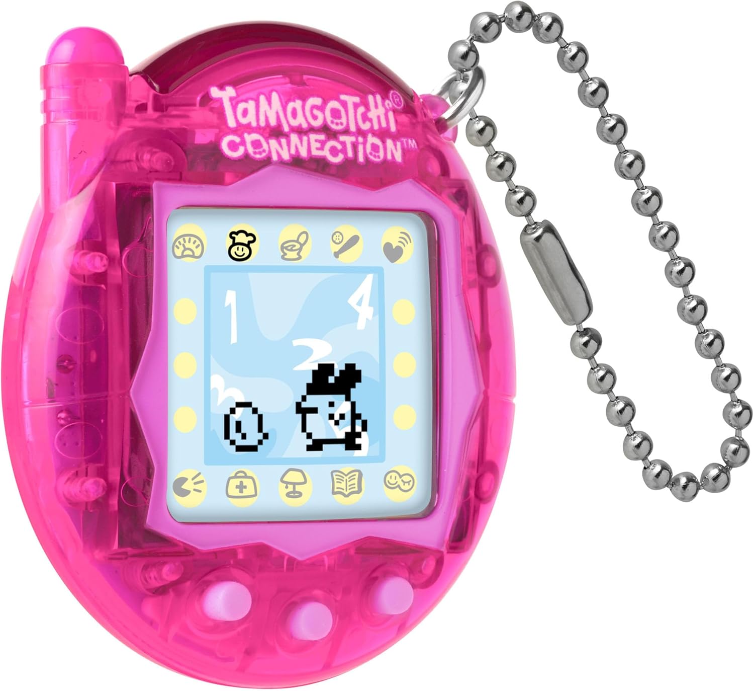 TAMAGOTCHI Bandai Electronic Pet Toy Translucent Digital Pink Shell with Infrared Link