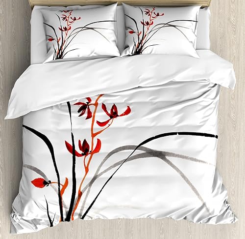 Miniatura 439 de Ambesonne Juego de funda de edredón de brújula, ilustración de mapa del mundo, marinero marítimo, equipo de vida monocromático, juego de ropa