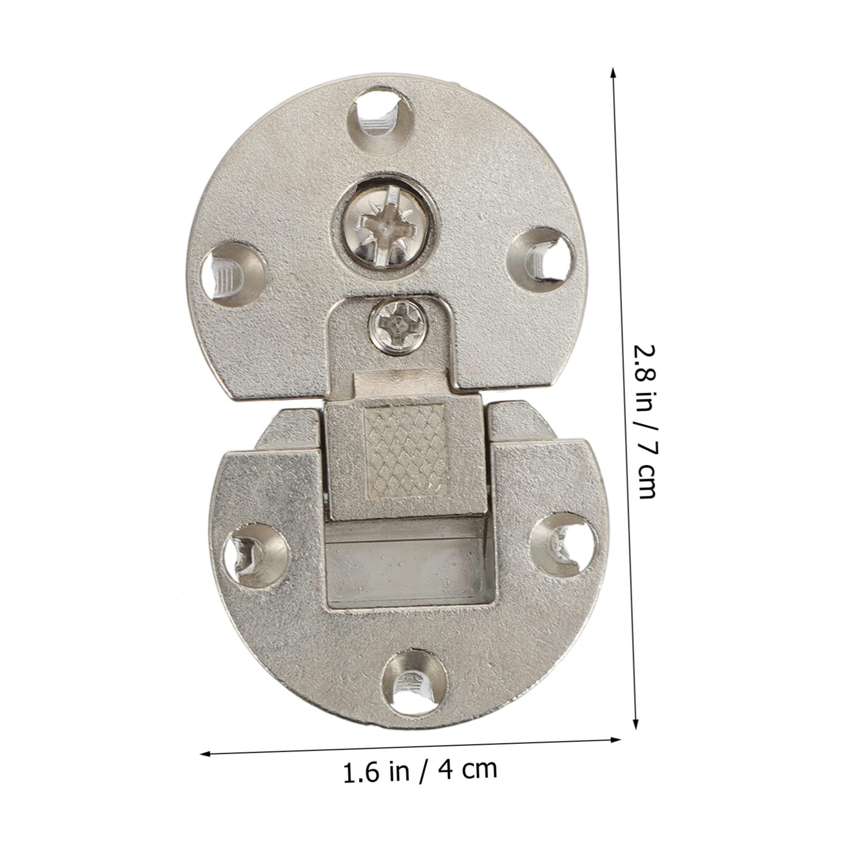 DOITOOL 4 pcs Concealed Hinge for Furniture Flap Lid Cabinet Door Folding Holder Nickel Plated Design Ideal for Kitchen Cupboards and Wardrobes Includes Screws - Image 4