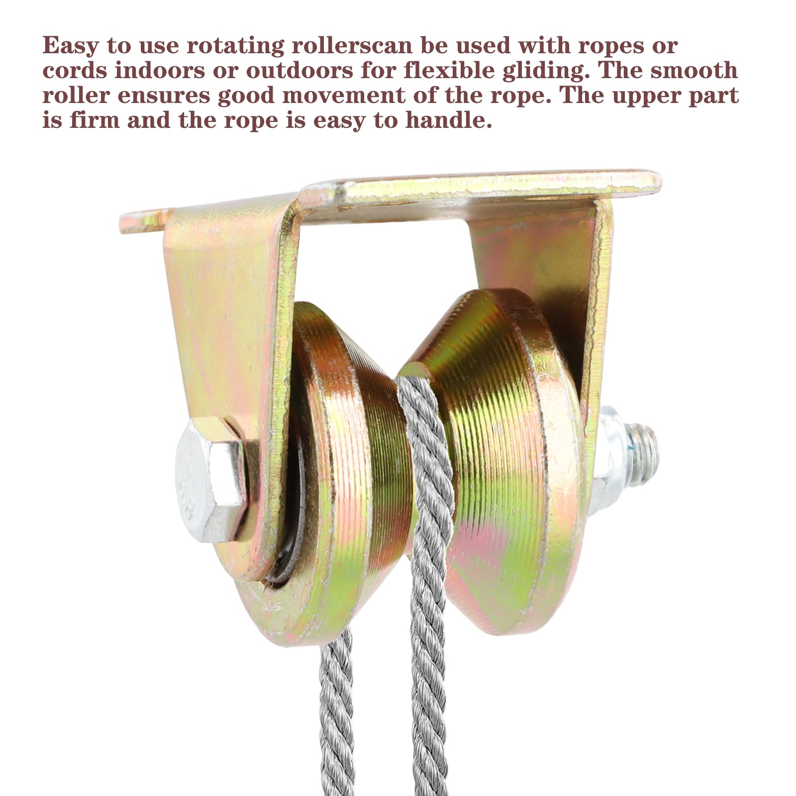 4 Pulegge In Acciaio Zincato Per Funi - Diametro 37mm, Portata 190kg, Con Viti Per Montaggio - Foto 12