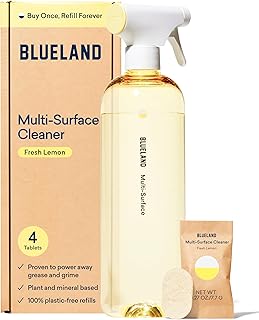 BLUELAND Multi-surface Cleaner, Starter Set, Fresh Lemon Scent, Spray Bo...