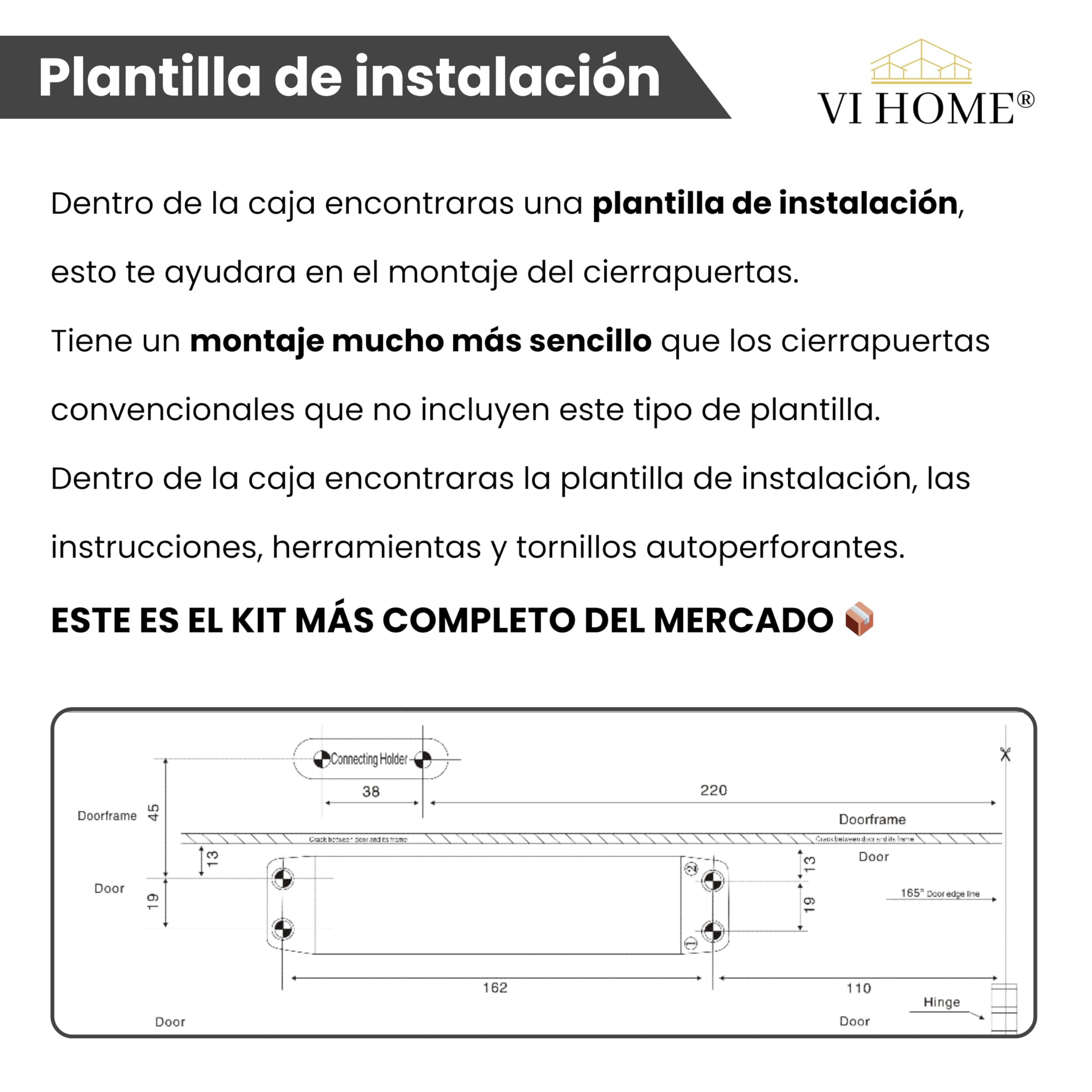 Cierrapuertas Automatico Ajustable Con Retenedor 60kg / Muelle Puerta Con Sistema Hidraulico/Cierra Puertas Automatico/Cierre Automatico (Blanco)