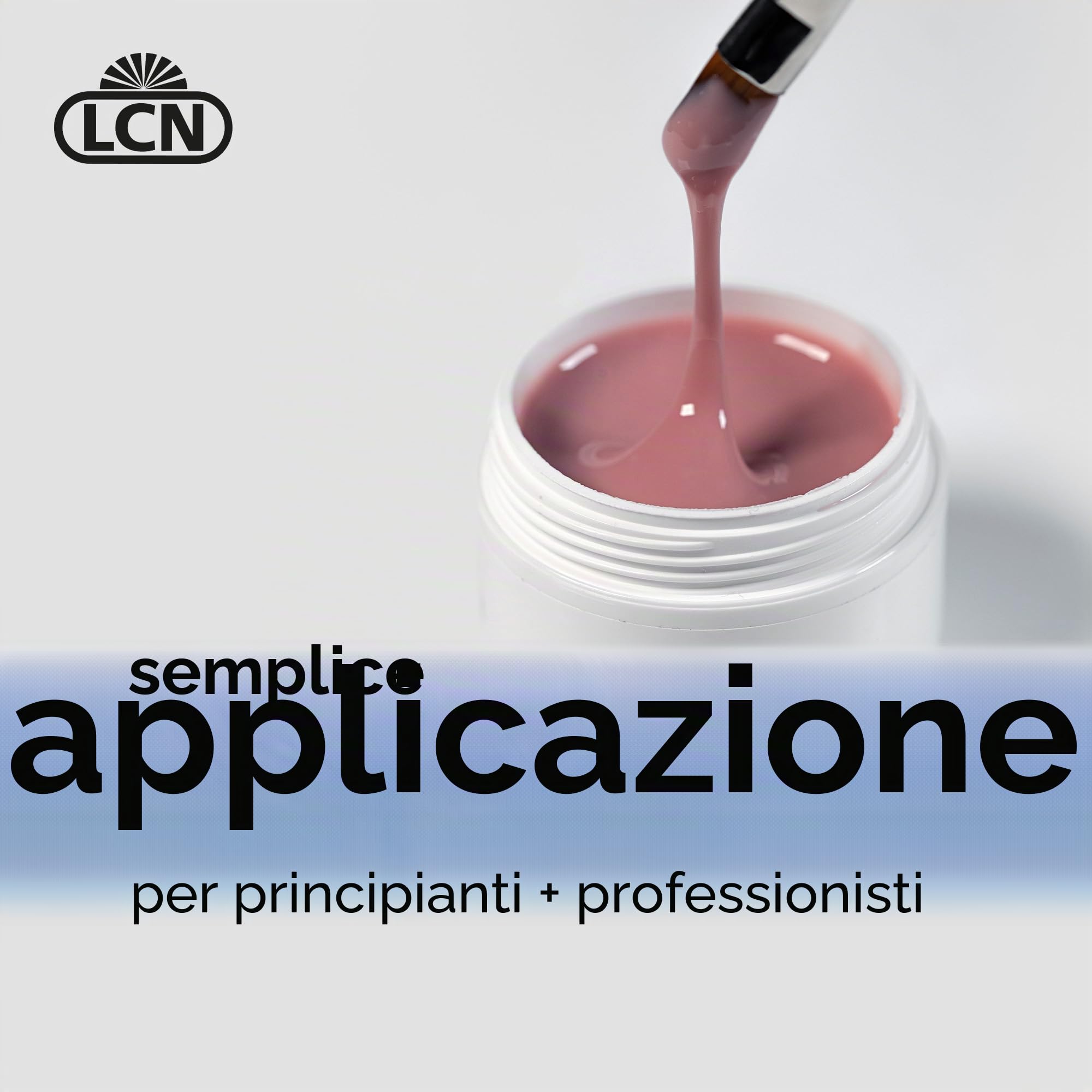 LCN Set di base in gel UV, set per nail art per principianti per unghie in gel, pacchetto completo per unghie perfette, con lampada LED UV, vegano, privo di acidi e HEMA