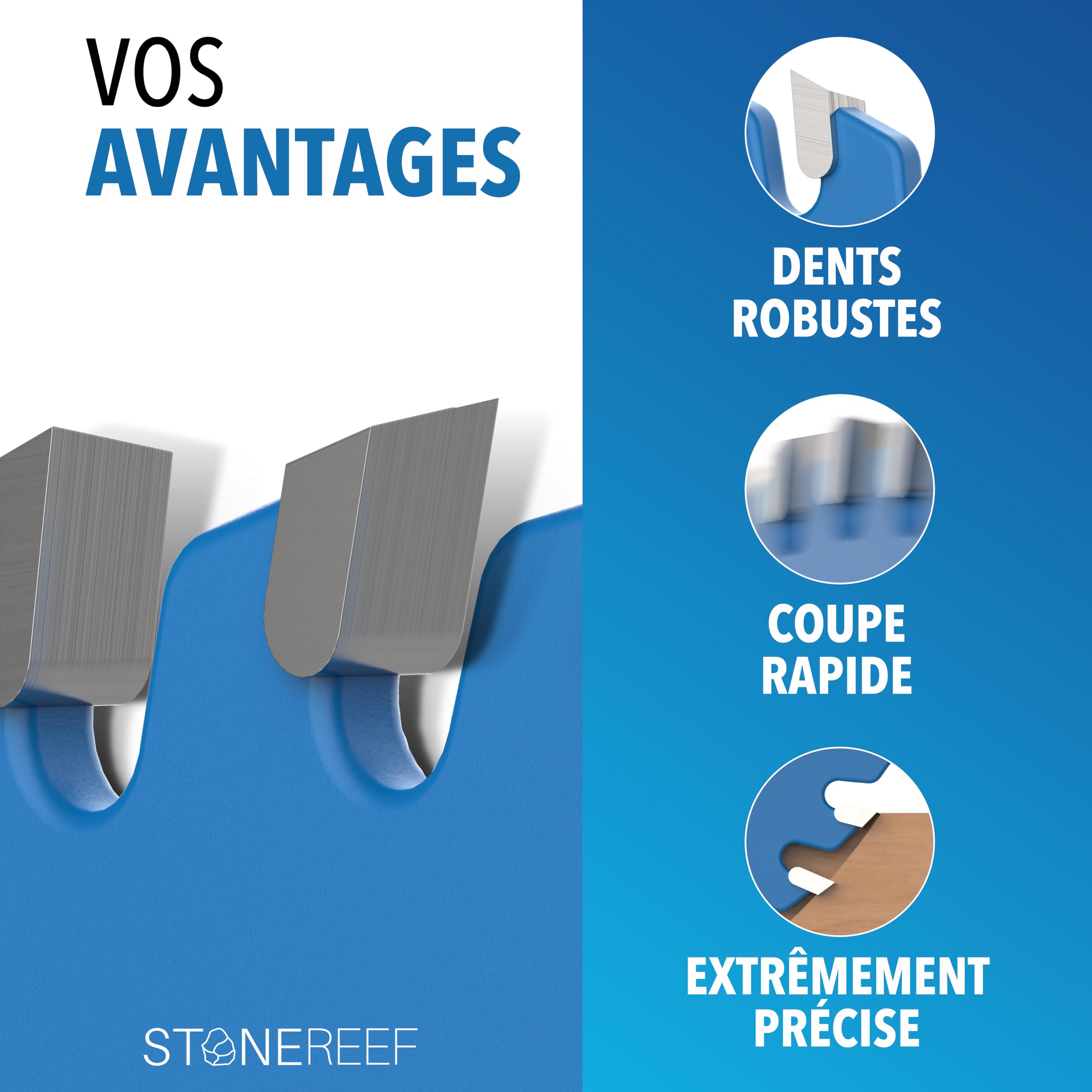Lame de scie circulaire 315 x 30 mm [avec adaptateur sur alésage 20 et 16 mm], compatible avec meuleuse d'angle Bosch, Makita, etc. - Lame de scie circulaire - Résistante aux ongles - Pour bois