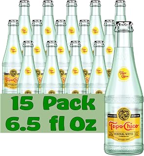 Mineral Water 6.5 fl oz Glass Bottles imported from Mexico 15 Pack
