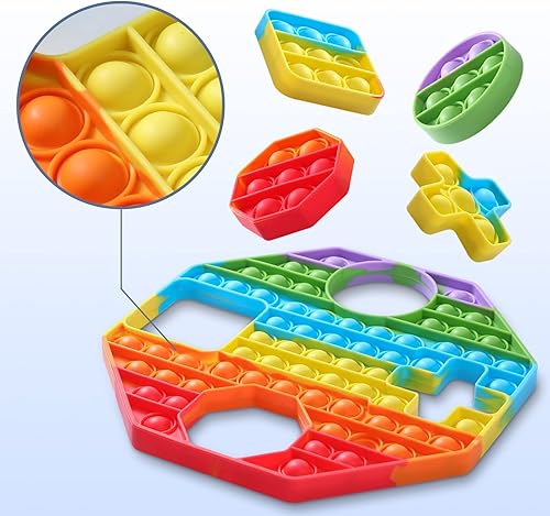 Miniatura 2 de Treycer Juguete antiestrés para presionar con su forma, juguetes Montessori para niños pequeños, juguetes antiestrés para niños de 3-4-5-6-7-8-12,