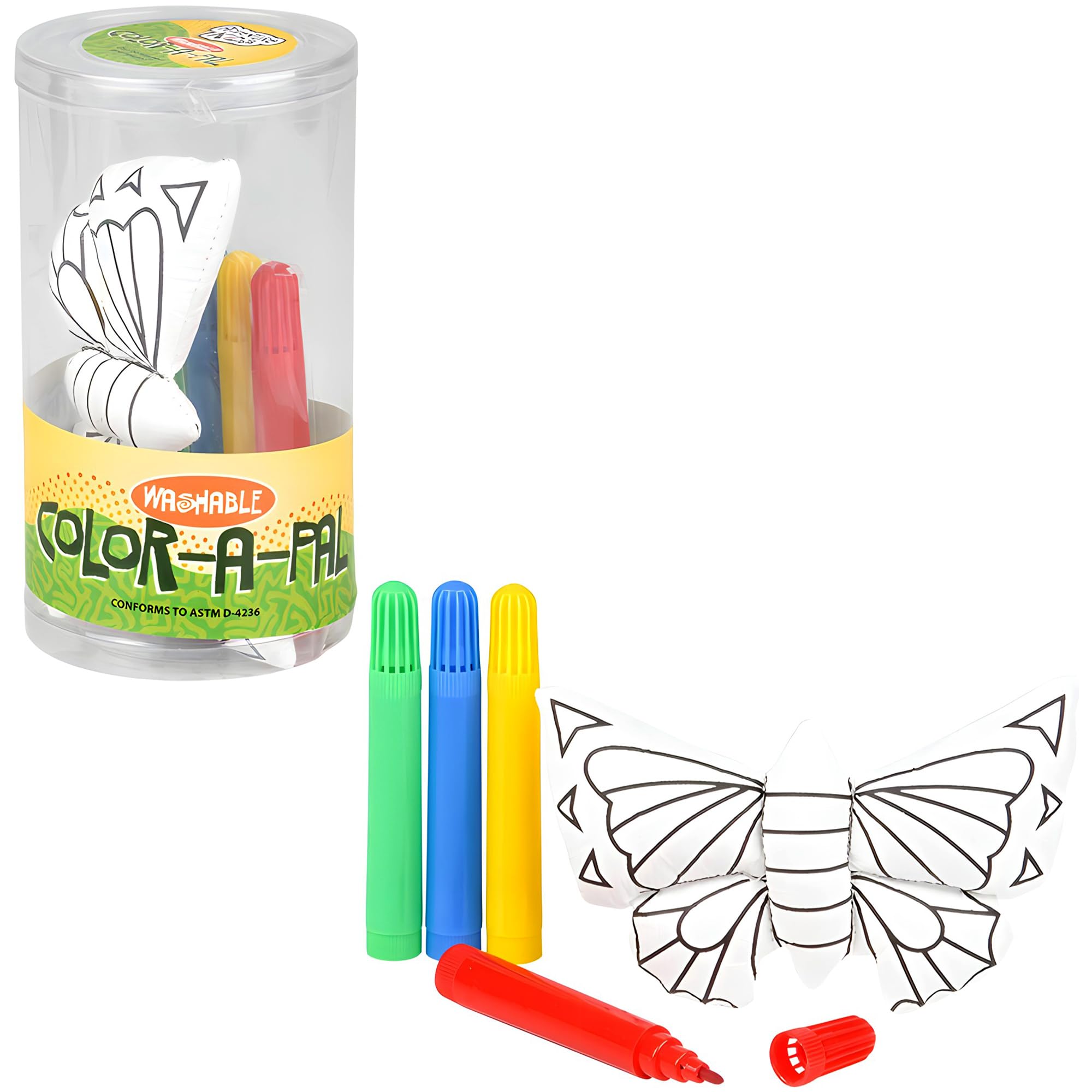 Rhode Island Novelty Color Your Own Butterfly Tube (1 Set)