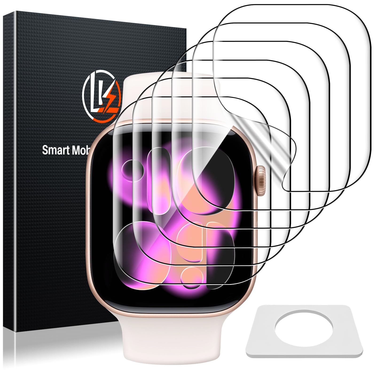 LK 6 Pack Screen Protector for Apple Watch Series 11 42mm, Self-Healing TPU Material for iWatch 42mm Screen Protector, Scrathes-Resistant, Bubble-Free, HD Clarity, Anti-Glare, Transparent