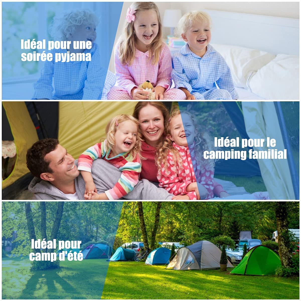 GOPLUS Sac de Couchage Imperméable pour 2 Personnes Détachable avec 2 Oreillers-Un Sac Livré Facilite Le Rangement et Le Transport-Camping,Randonnée, 220X150CM