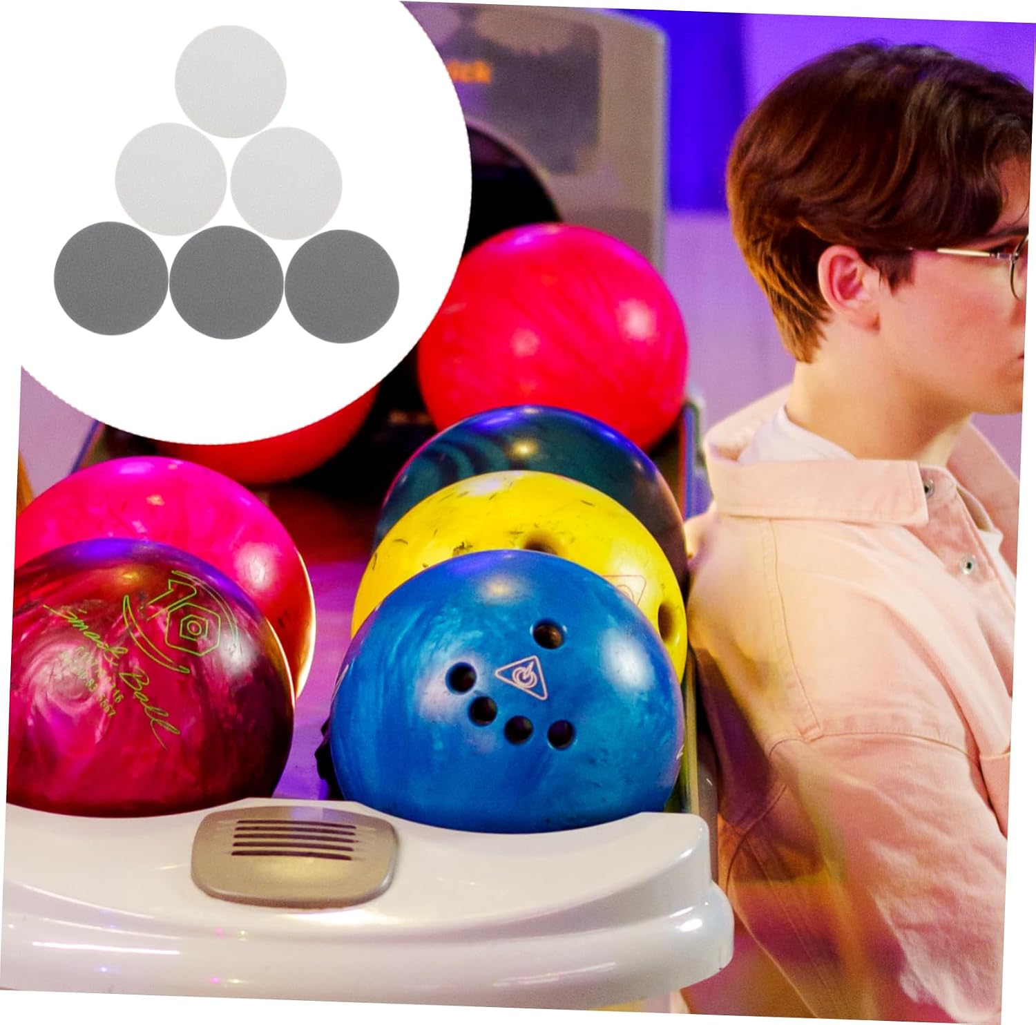 ARTIBETTER 6pcs Bowling Pads for Polishing and Sanding Flexible Sponge for Bowling Ball Cleaning Convenient and Portable