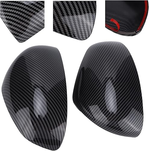 Miniatura 3 de Fydun Par de tapas de espejo retrovisor lateral de repuesto para Smart FortwoForfour 453 20152021 (estilo de fibra de carbono)