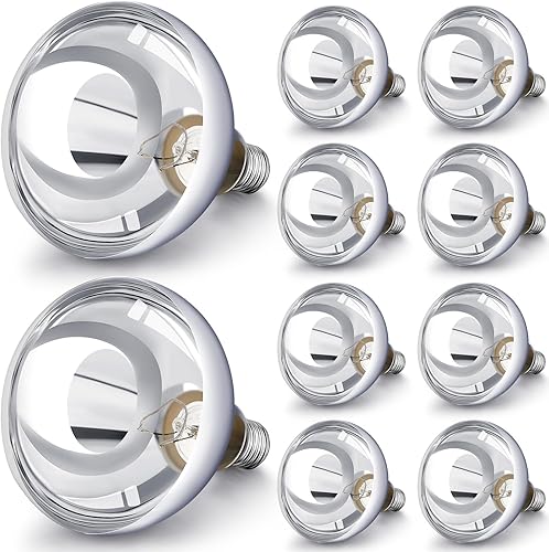 Vista 39 de VIHOSE Paquete de 2 lámparas de calor de 250 W, 120 V, R40, bombillas incandescentes de vidrio, bombillas de calefacción incandescentes para Plateado