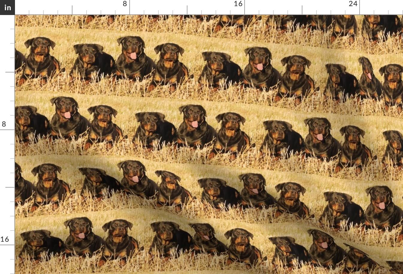 Spoonflower Fabric - Rottweilers Grass Dogs Canine Animals Earth Printed on Upholstery Velvet Fabric Fat Quarter - Upholstery Home Decor Bottomweight Apparel