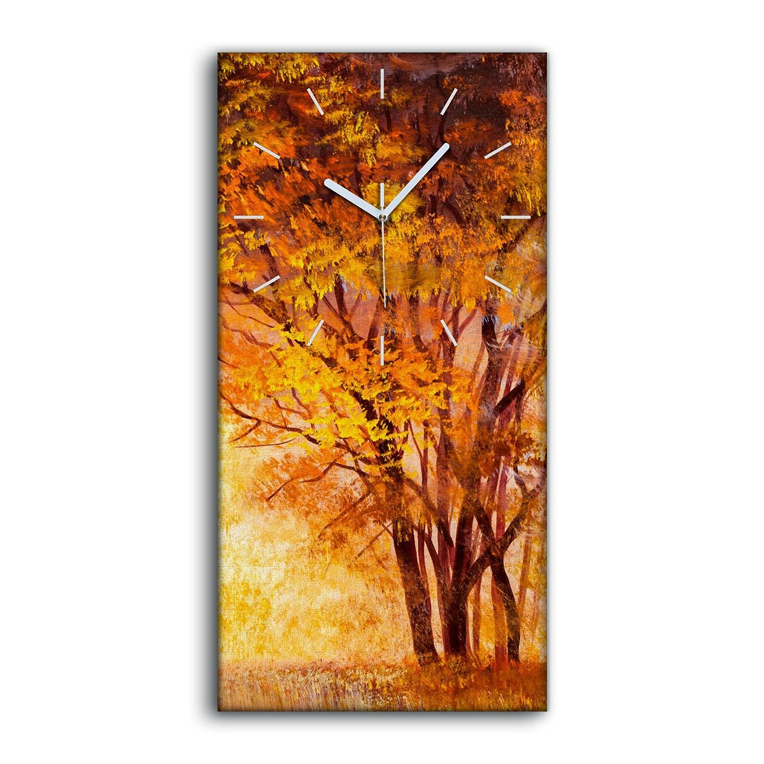 Horloge sur Toile Mains Blanches Lisibles 30x60cm sans Bruit Art Moderne