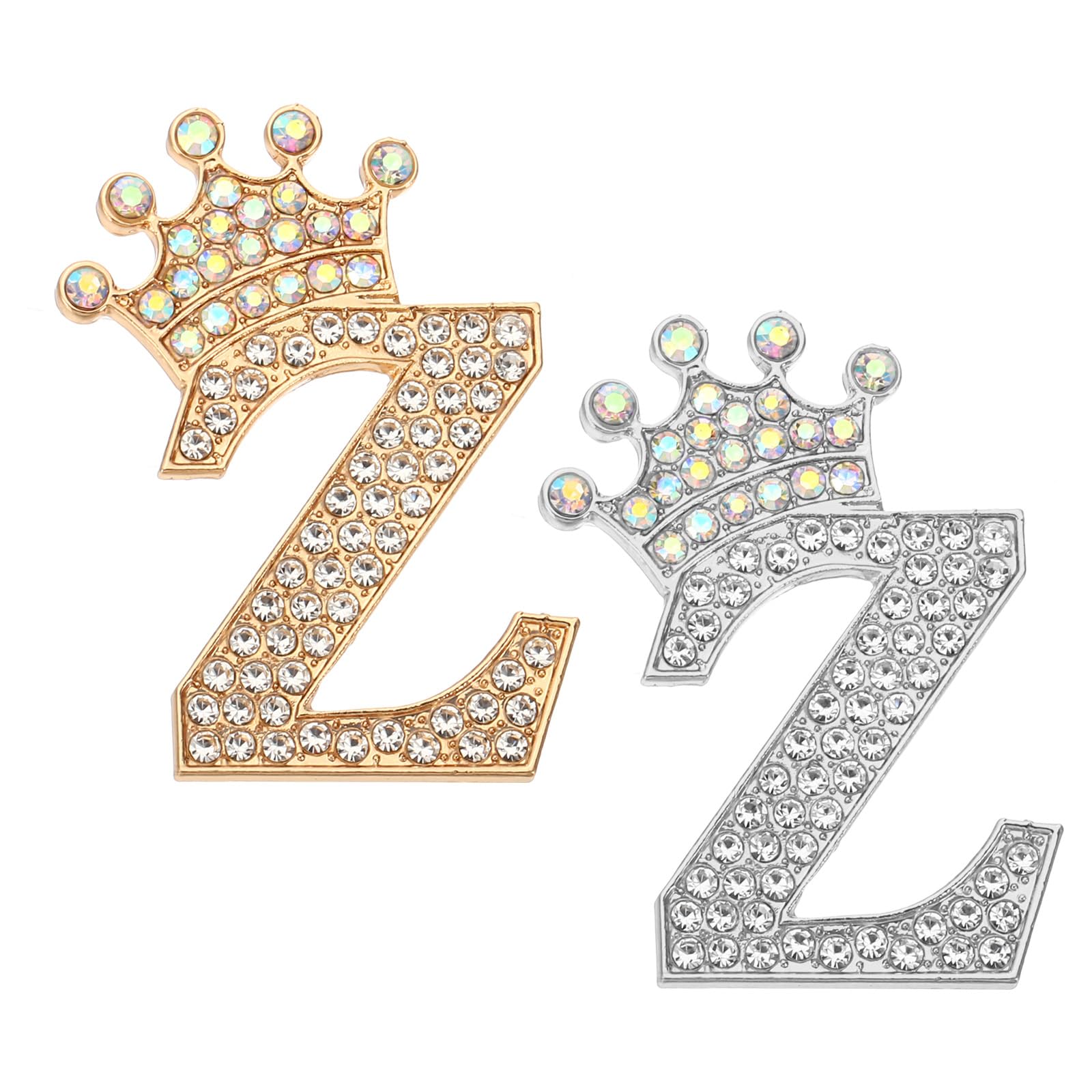 PATIKIL Letter Brooch Pins, Crown Initial Rhinestone Alphabet Letter Lapel Badges Pin for Women Suits Dress