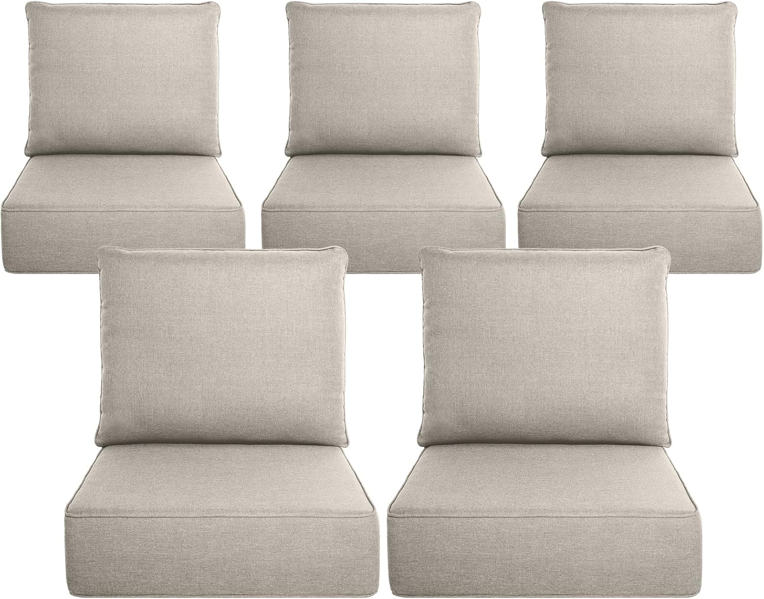 Belord 6" Thick Outdoor Patio Cushions Review: Fade-Resistant 5-Piece Set for Garden Seating