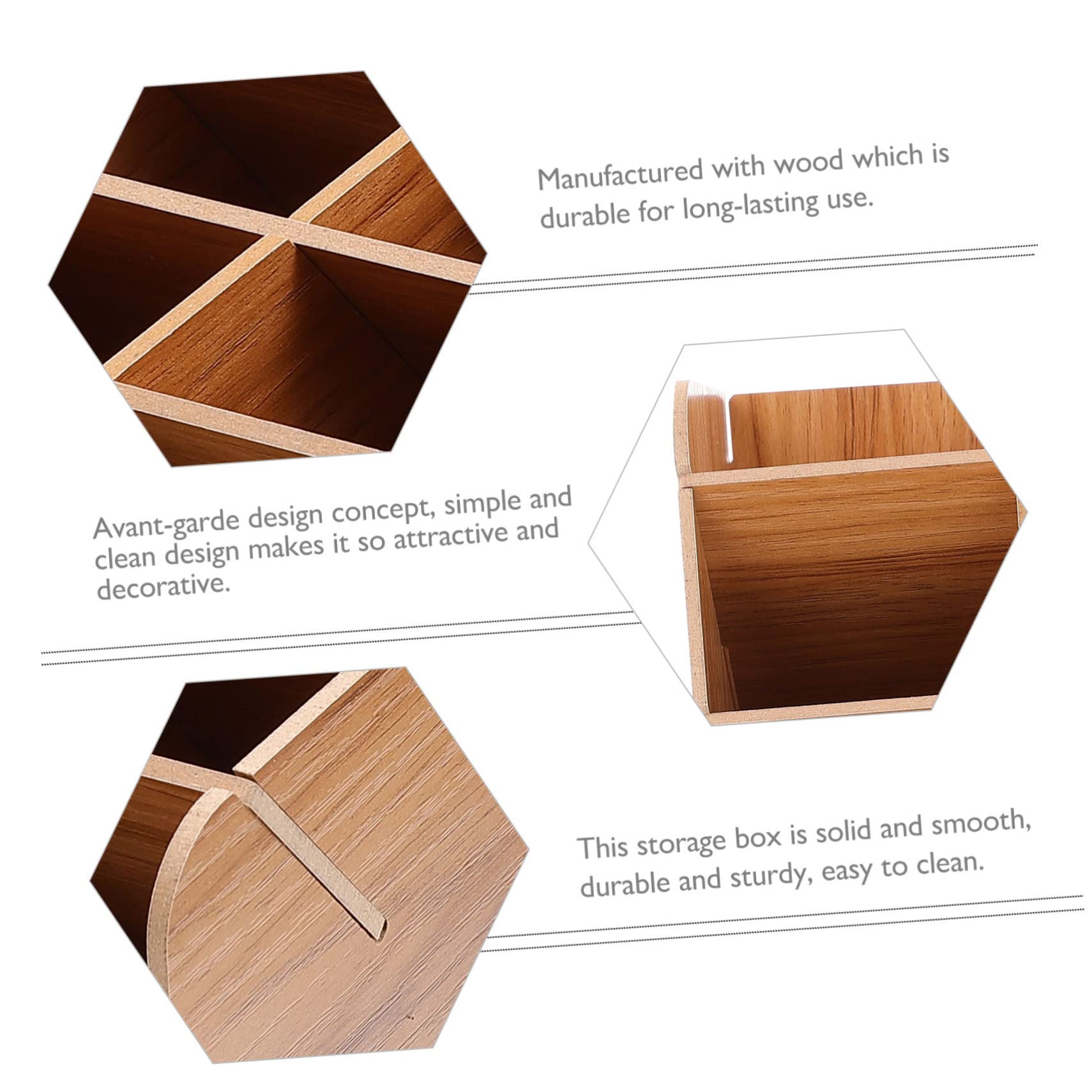 Organizzatore da Scrivania in Legno Robusto e Liscio, Portapenne e Porta Documenti Compatto per Ufficio e Organizzare Scrivania Design Semplice e Funzionale