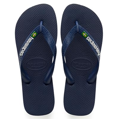 Havaianas - Brasil Logo, Tongs Iconiques, Confortables et Durables, Lanières avec le Drapeau du Brésil et Semelle Antidérapante aux Bandes Colorées, Adultes Unisexe
